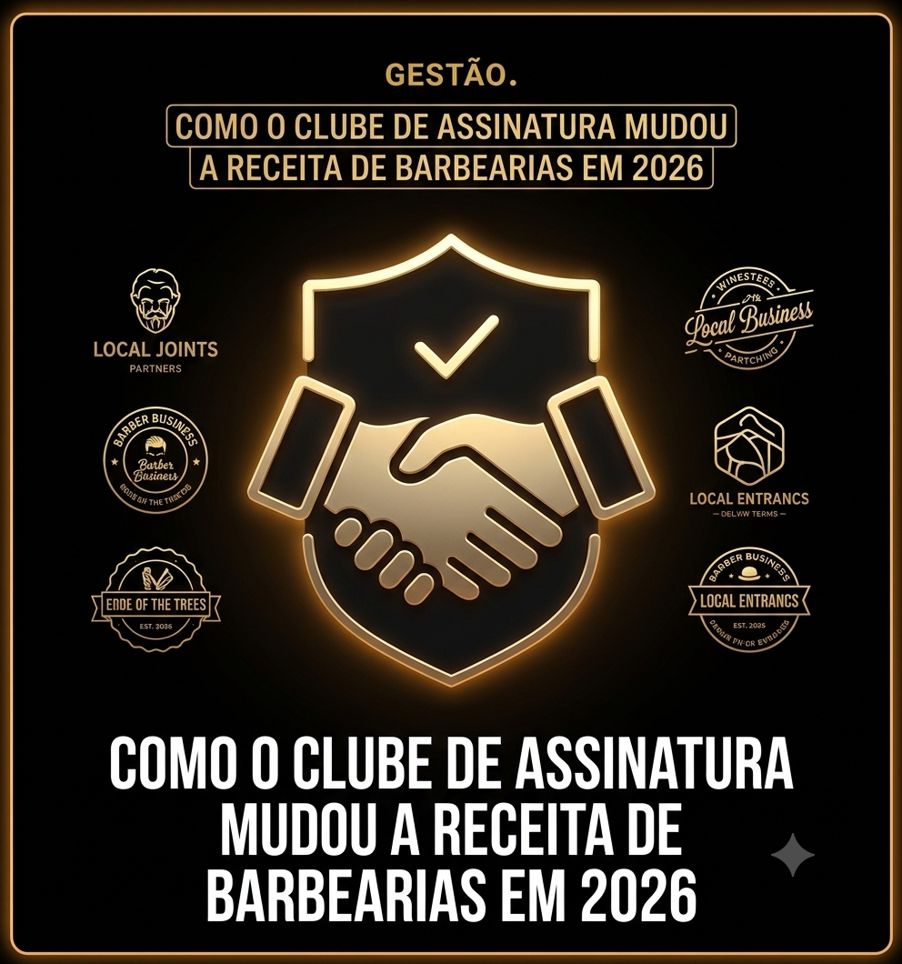Clube de assinatura em barbearia moderna — receita recorrente em 2026
